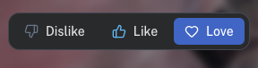 CineLog Action Bar Reactions — sentiment pill on title detail pages